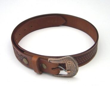 Westerngürtel, Flower & BB Tooling, verwechselbare Schnalle